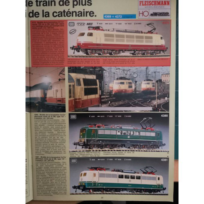 Catalogue FLEISCHMANN chemins de fer Ho LOCOMOTIVES 1983-84