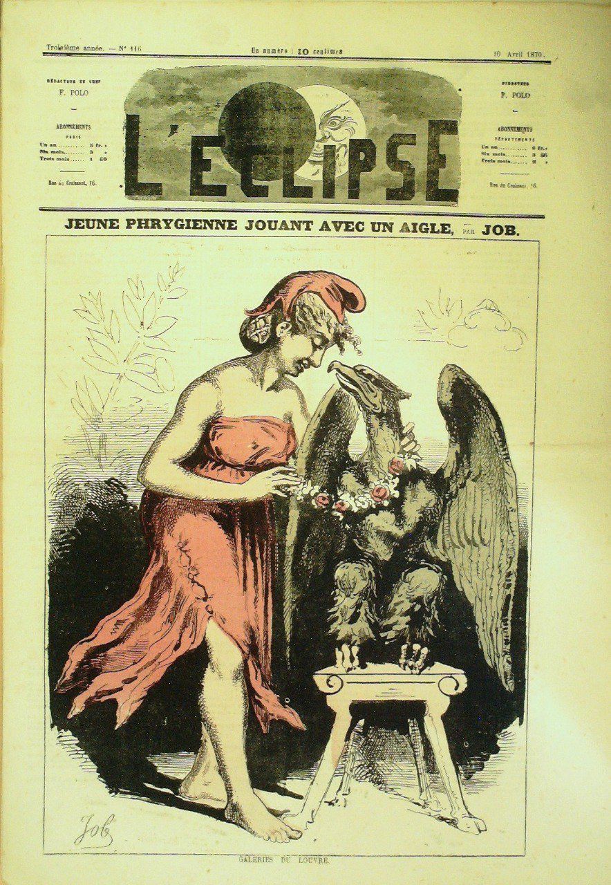L'Eclipse 1870 n°116 PHRYGIENNE JOUANT avec L'AIGLE JOB