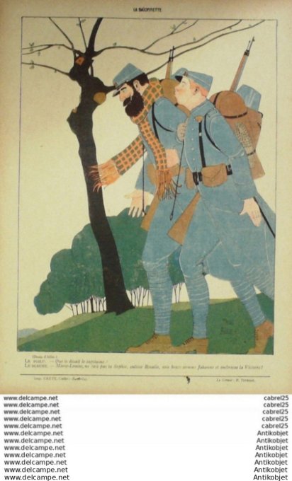 La Baionnette 1916 # 044 (Les Bleuets) Cappiello Gastyne Allier Barcet