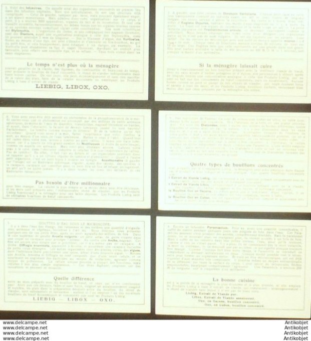 Chromo Liebig Sang 1244 Gouttes d'eau sous un microscope (1931)