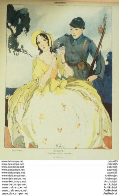 La Baionnette 1916 # 044 (Les Bleuets) Cappiello Gastyne Allier Barcet