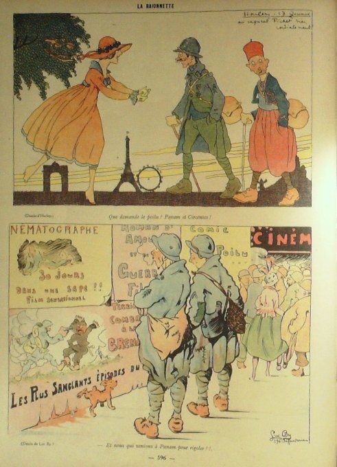 La Baïonnette 1917 n°116 (Panam) IBELS HARLEY BENDA BOFA MORISS ORDNER HEZRVIEU BY