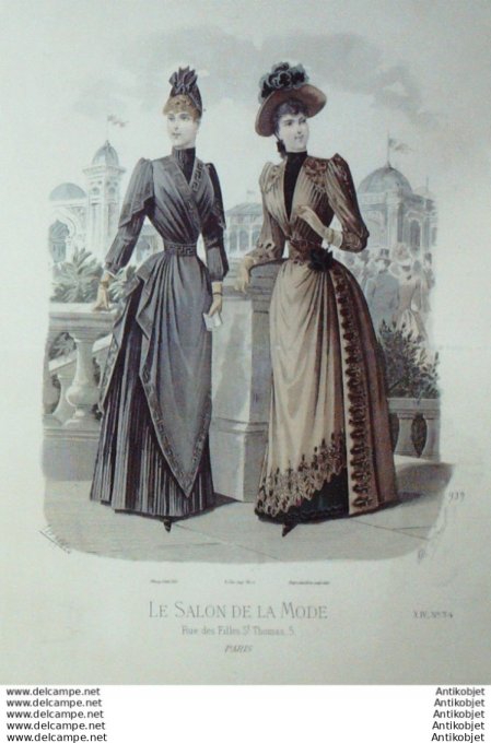 Gravure Mode Salon 1888 #  939 (Old Fashion plate)