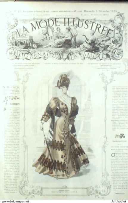 La Mode illustrée journal 1905 n° 49 Costume tailleur