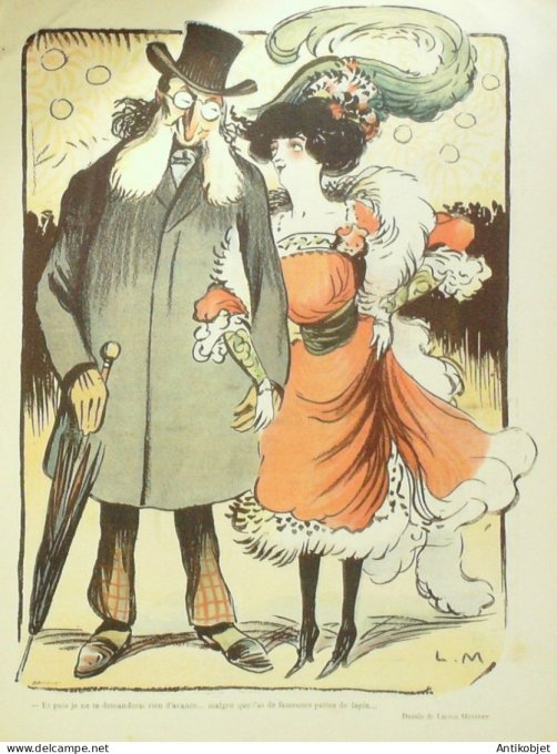 Le Rire 1905-12-30 # 152 Journal humoristique Ed.Originale M.Rouvier
