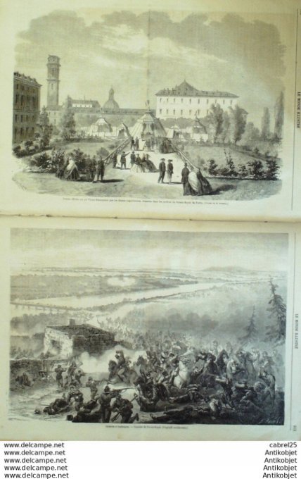 Le Monde illustré 1862 n°272 Espagne Madrid Fontainebleau (77) Bordeaux (33) Italie Turin