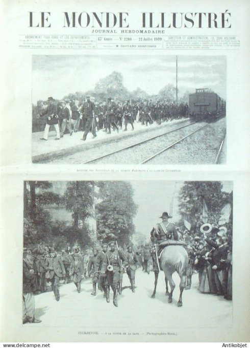 Le Monde illustré 1899 n°2208 Courbevoie (92) Philippines Caloocan Malabar Malobos Italie Côme