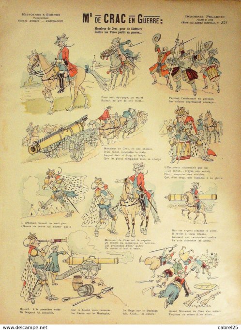 Monsieur  de Crac En Guerre (Pellerin d'epinal)Tiret Bognet