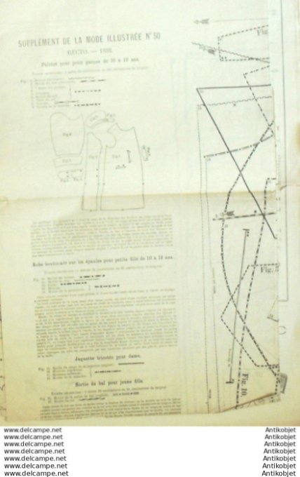 Journal + Patron Mode illustrée  1888 # 50 (with Pattern)