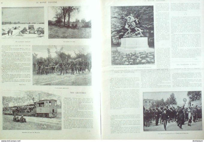 Le Monde illustré 1899 n°2208 Courbevoie (92) Philippines Caloocan Malabar Malobos Italie Côme