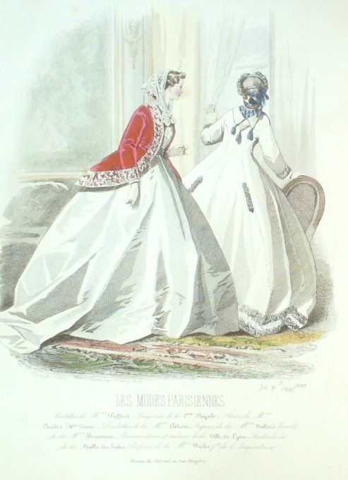 Gravure Les Modes Parisiennes 1865 #1192 Robes Jersey Maison Pieffort