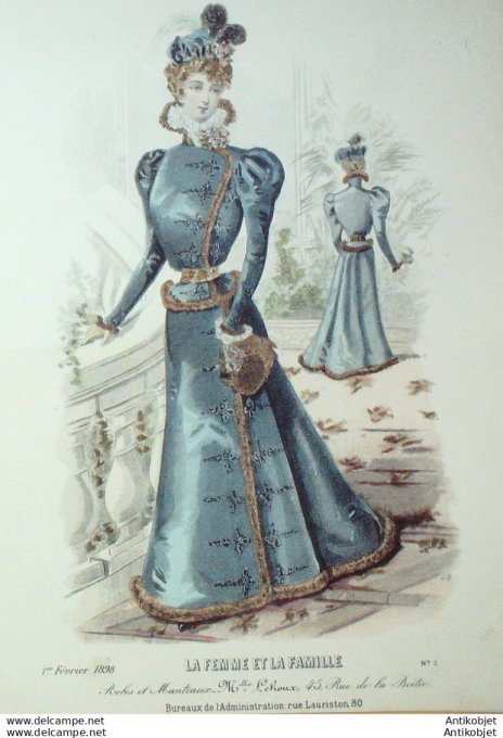 Gravure de mode Gazette de Famille 1899 n°44
