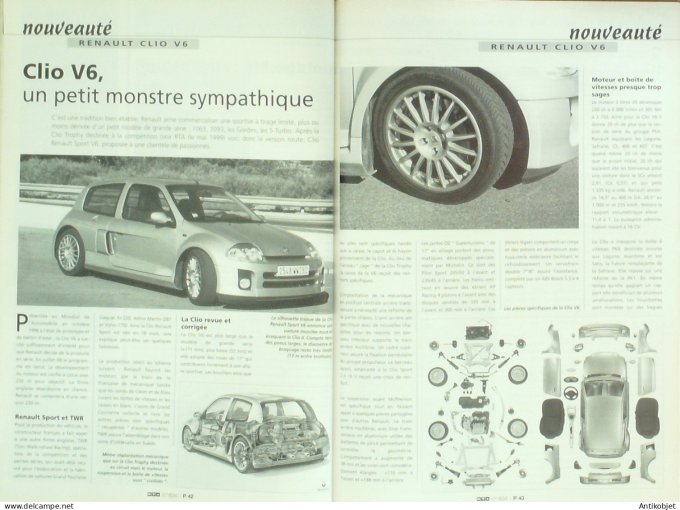 Revue Tech. Automobile 2000 n°634 Renault Clio V6 Saab