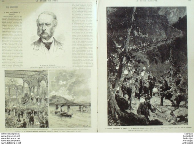 Le Monde illustré 1881 n°1282 St Denis (93) Suède Stockholm électricite Thalès Milet Humpry Davy Ara