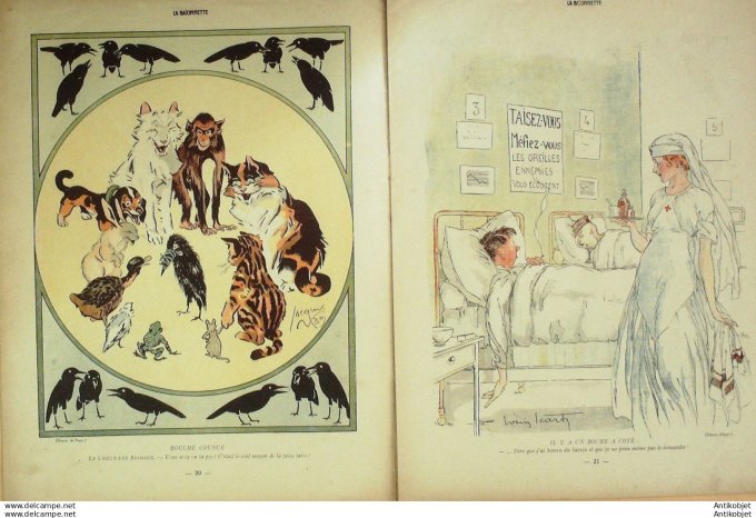 La Baionnette 1916 # 028 (Taisez-vous Mefiez-vous) Weiluc Wegener Fontan Poulbot Foy