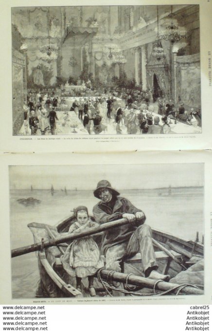 Le Monde illustré 1881 n°1282 St Denis (93) Suède Stockholm électricite Thalès Milet Humpry Davy Ara