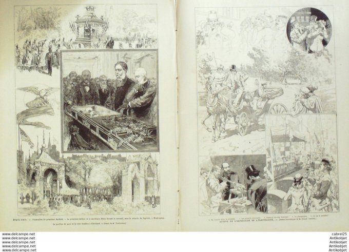 Le Monde illustré 1881 n°1282 St Denis (93) Suède Stockholm électricite Thalès Milet Humpry Davy Ara