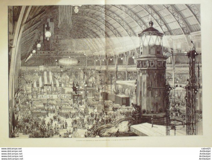 Le Monde illustré 1881 n°1282 St Denis (93) Suède Stockholm électricite Thalès Milet Humpry Davy Ara