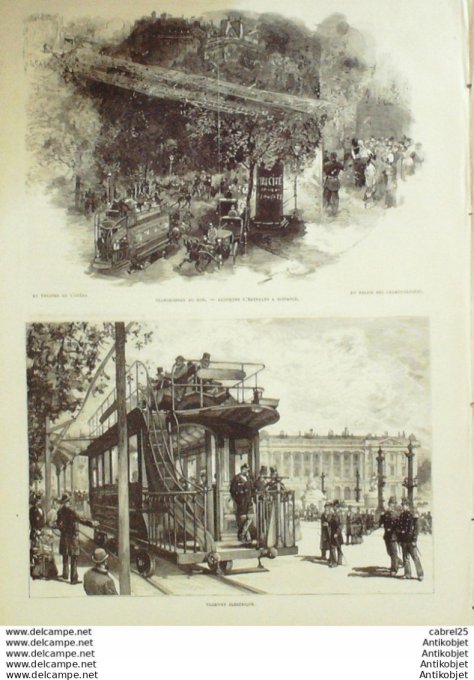 Le Monde illustré 1881 n°1282 St Denis (93) Suède Stockholm électricite Thalès Milet Humpry Davy Ara