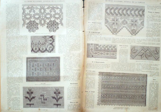Journal Mode illustrée 1889 # 11 robes mousseline & Mohair