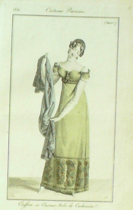 Costume Parisien 1811 # 1200 Robe de cachemire