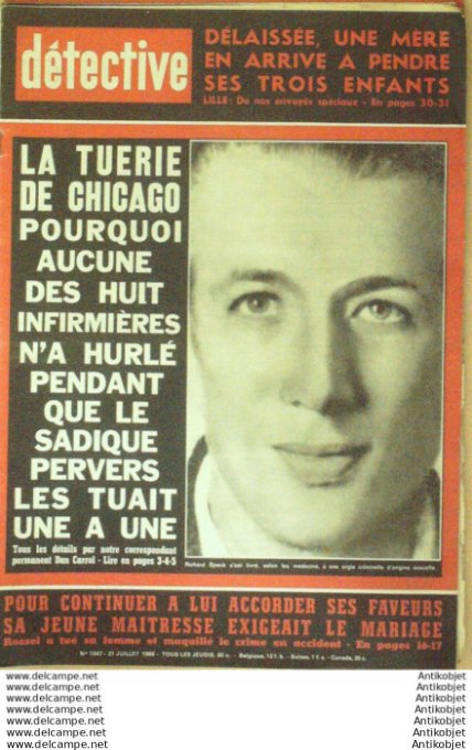 Détective 1966 # 1047 Torvilliers Panazol Guebwiller Quinssac Wavrin Mont Louis