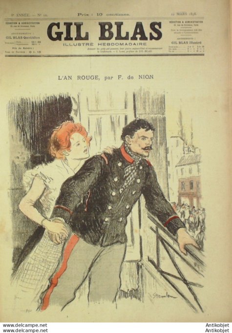 Gil Blas 1898 n°10 F.de NION J.MANDROT MENDOT RAITER Lucien de SAULNIERE NICOLSON