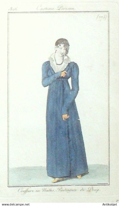 Costume Parisien 1806 # 775 (eau forte) Redingote de drap