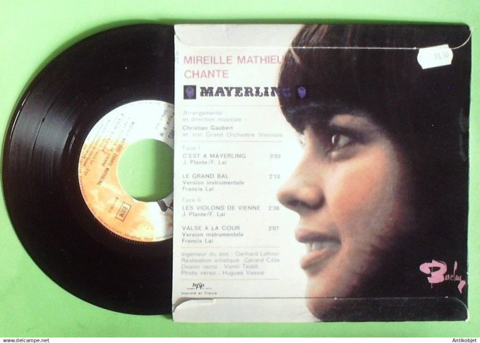 Mathieu Mireille 45T EP Mayerling 1968