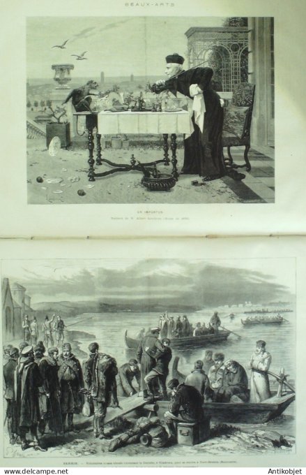 Le Monde illustré 1876 n°1025 Rouen (76) Serbie Kiadowa Lourdes (65) Turquie Constantinople Mosquée 