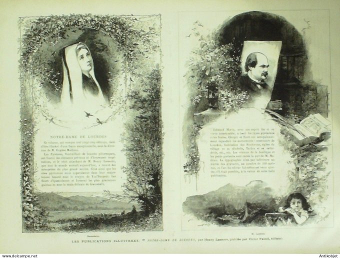 Le Monde illustré 1876 n°1025 Rouen (76) Serbie Kiadowa Lourdes (65) Turquie Constantinople Mosquée 