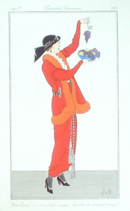 Brock Jan Van Pochoir Mode Art Deco n° 120-1913 Journal des Dames