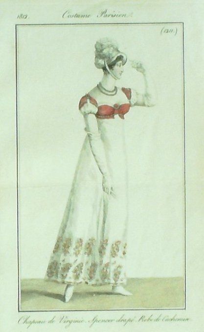 Costume Parisien 1812 # 1211 Robe cachemire Spencer drapé