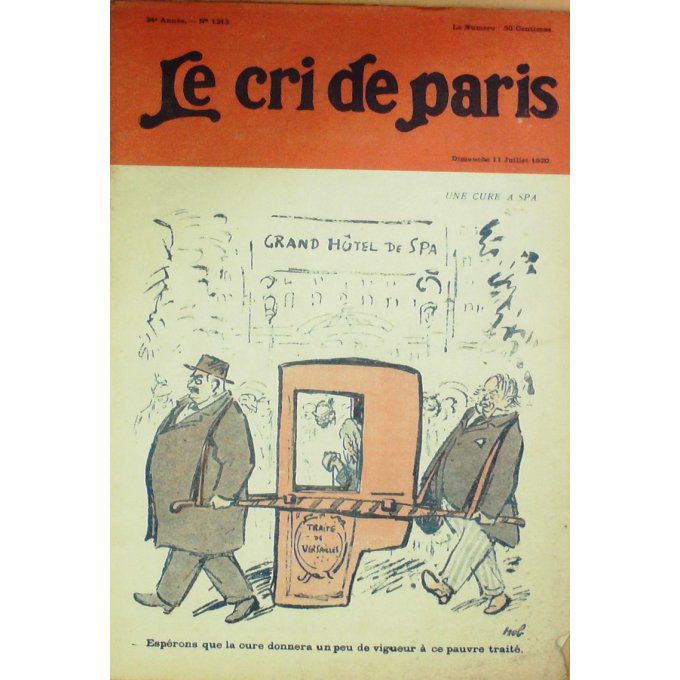 Le Cri de Paris 1920 n° 1215 NOB VATICAN SENAT DEMOCRATIE HENNIQUE E.MAZAUD