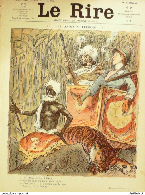 Le Rire 1909-05- 8 # 327 Journal humoristique Ed.Originale Animaux feroces