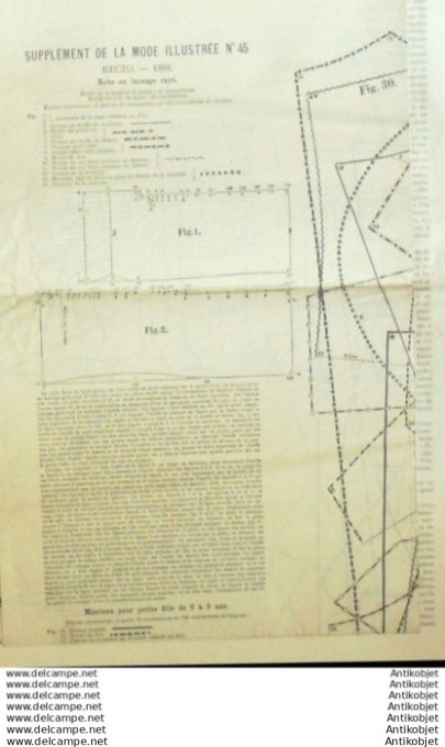 Journal + Patron Mode illustrée  1888 # 45 (with Pattern)