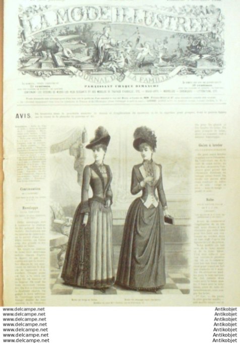 Journal + Patron Mode illustrée  1888 # 45 (with Pattern)