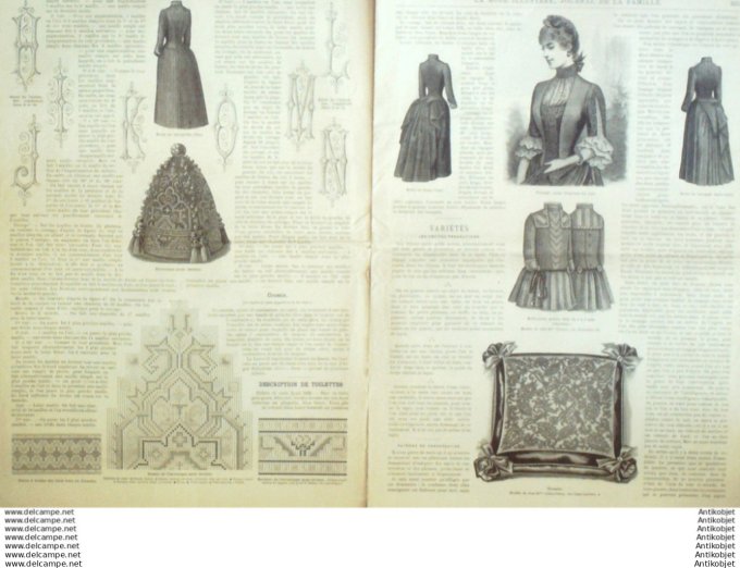 Journal + Patron Mode illustrée  1888 # 45 (with Pattern)