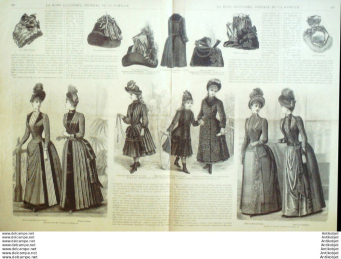 Journal + Patron Mode illustrée  1888 # 45 (with Pattern)