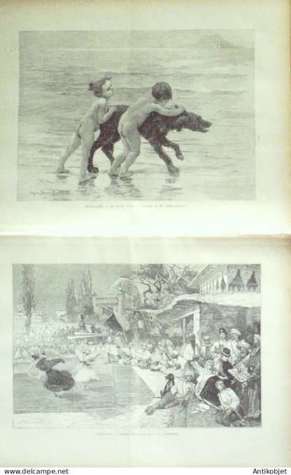Le Monde illustré 1893 n°1901 Aigues-Mortes (30) Naples Turkestan Tachkend Batschas