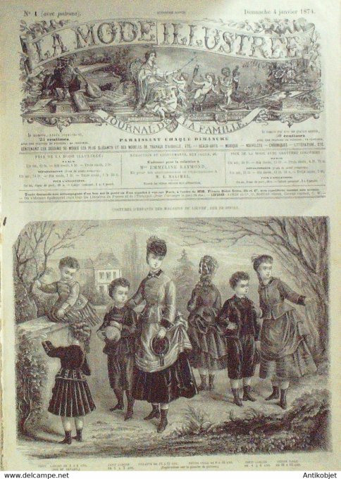 La Mode illustrée 1874 15è année complète reliée 51º