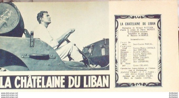 La Chatelaine Du Liban Yul Brunner Juliette Greco + Film