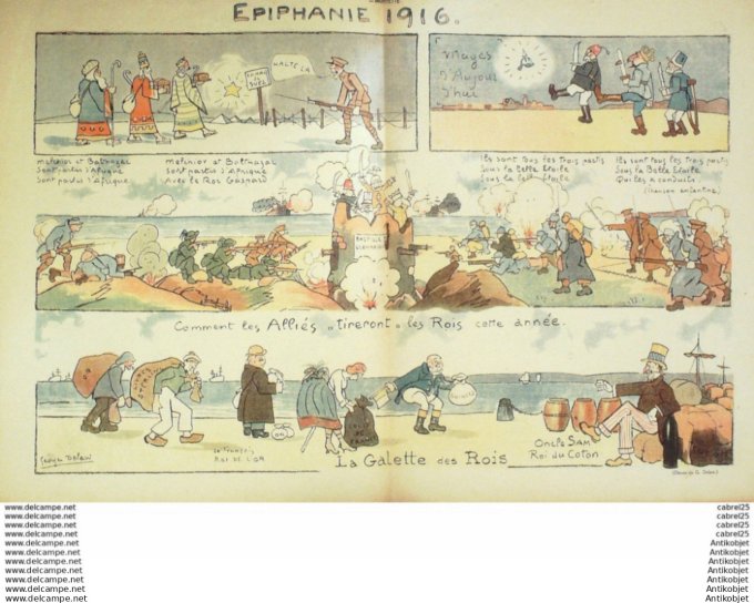 La Baionnette 1916 # 027 (Les Rois) Bofa Weil  Guillaume Kern Touraine