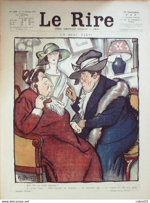 Le Rire 1921 n°139 Pavis Falké Jouenne Léandre Nob Baille Cadel Merlin De Roux