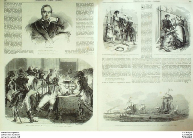 L'Illustration 1850 n°372 DUNKERQUE (59) Afrique Sud John CHERCHELL LAMARTINE