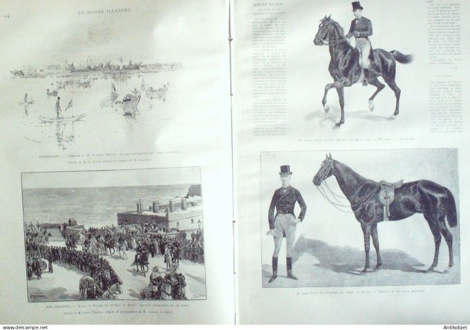 Le Monde illustré 1891 n°1773 Alger James Fillis Massenet Moscou Dornon