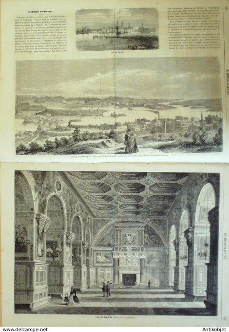 Le Monde illustré 1862 n°271 Fontainebleau (77) Davenport Rock-Island Cochinchine Vinch-Hong Algérie