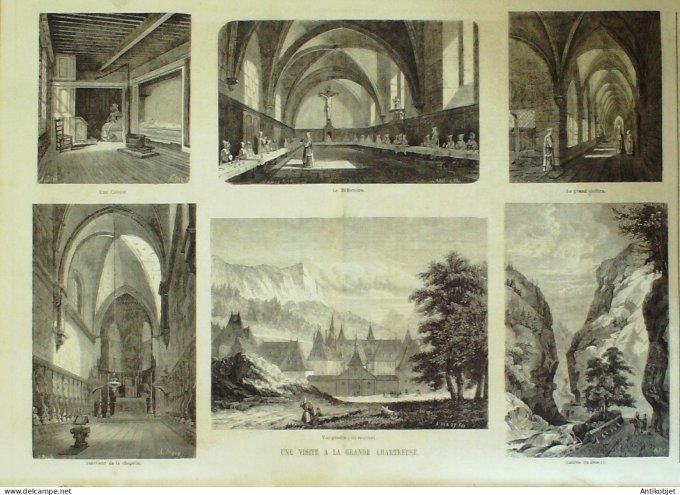 Le Monde illustré 1862 n°271 Fontainebleau (77) Davenport Rock-Island Cochinchine Vinch-Hong Algérie