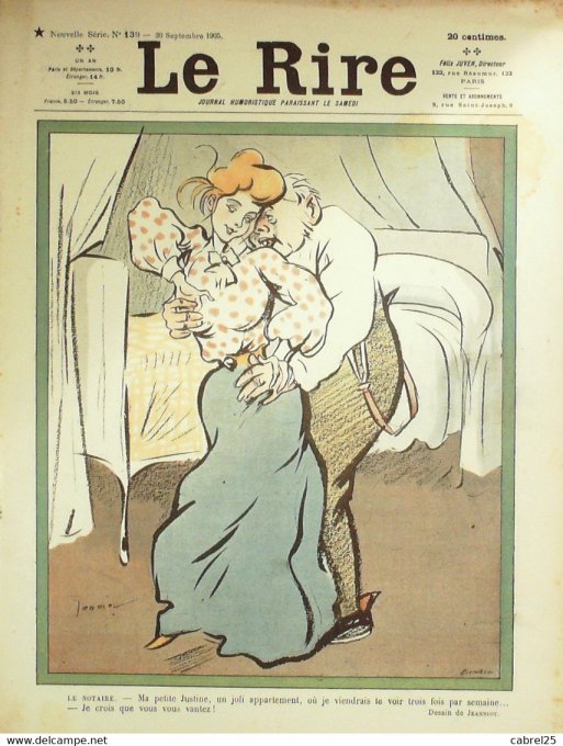 Le Rire 1905 n°139 Baker Huard Poulbot Guillaume Iribe Jeanniot Villemot Alex Iribe