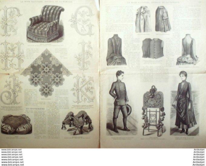 Journal + Patron Mode illustrée  1888 # 28 (with Pattern)